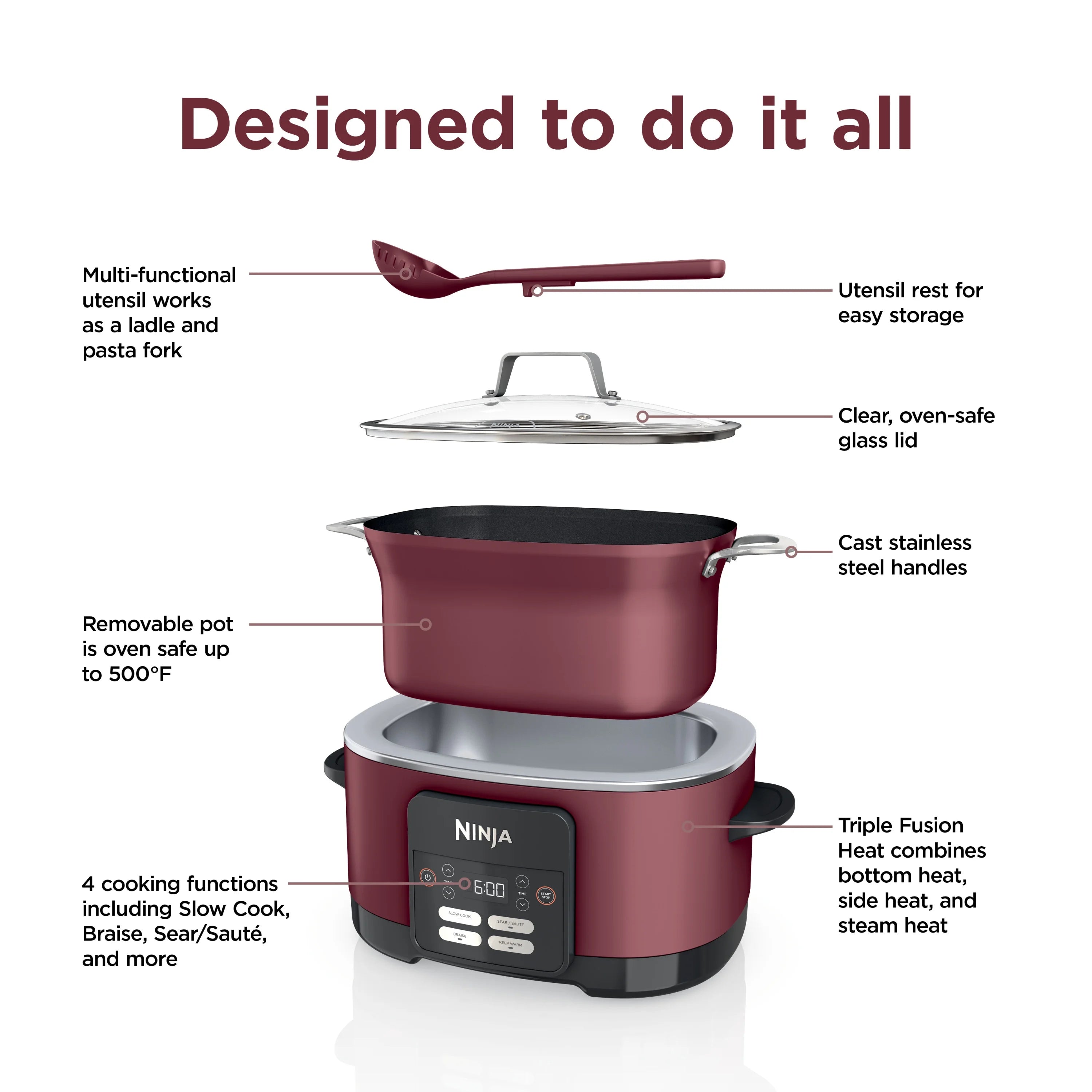Ninja Foodi Possible Cooker 8.5qt Multi-Cooker, MC1000
