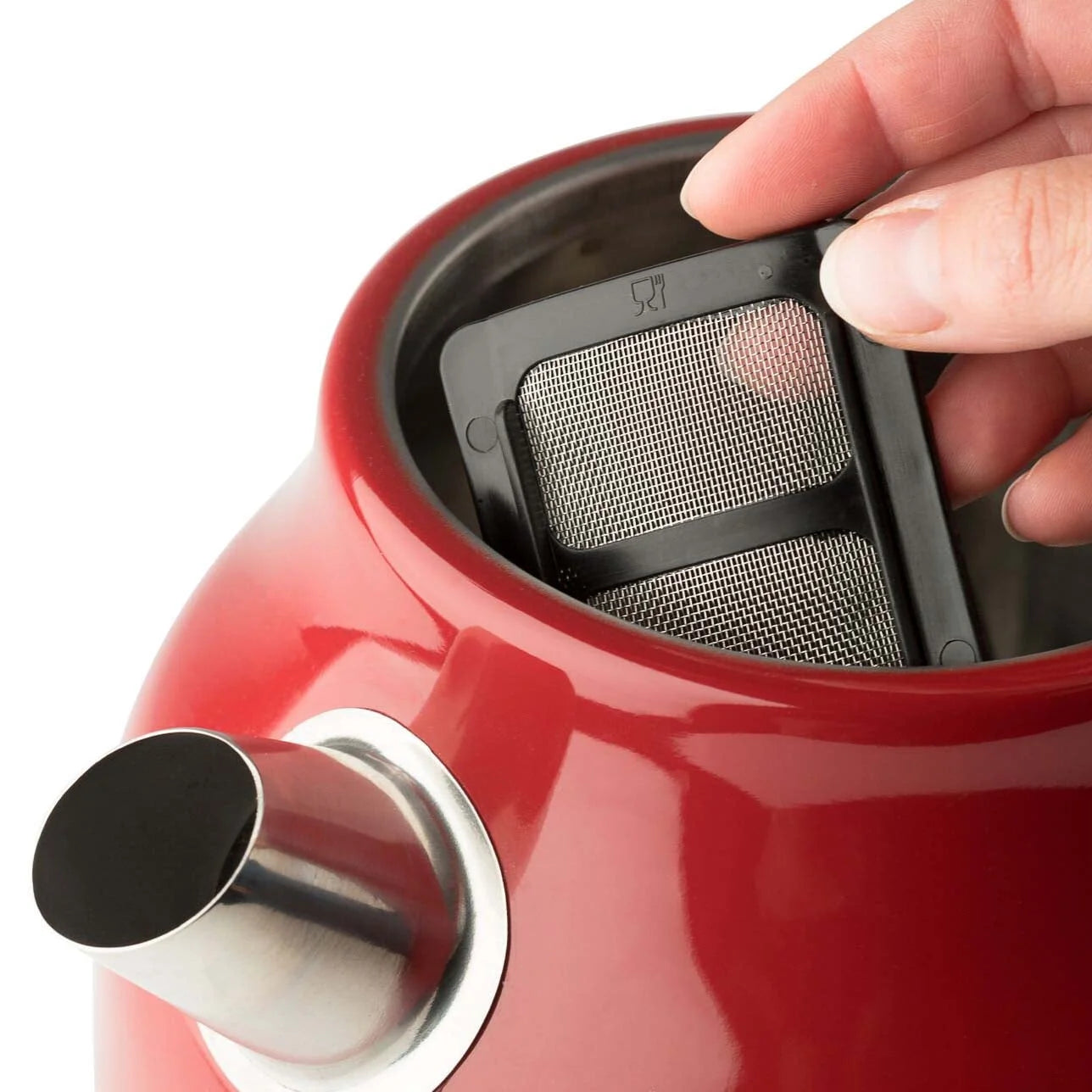 Haden Dorset 1.7 Liter Electric Water Kettle with Base, Putty & Chrome
