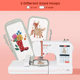 Poolin EOC05 Embroidery Machine 4x9.25" Area, 7" Touch Screen with kit