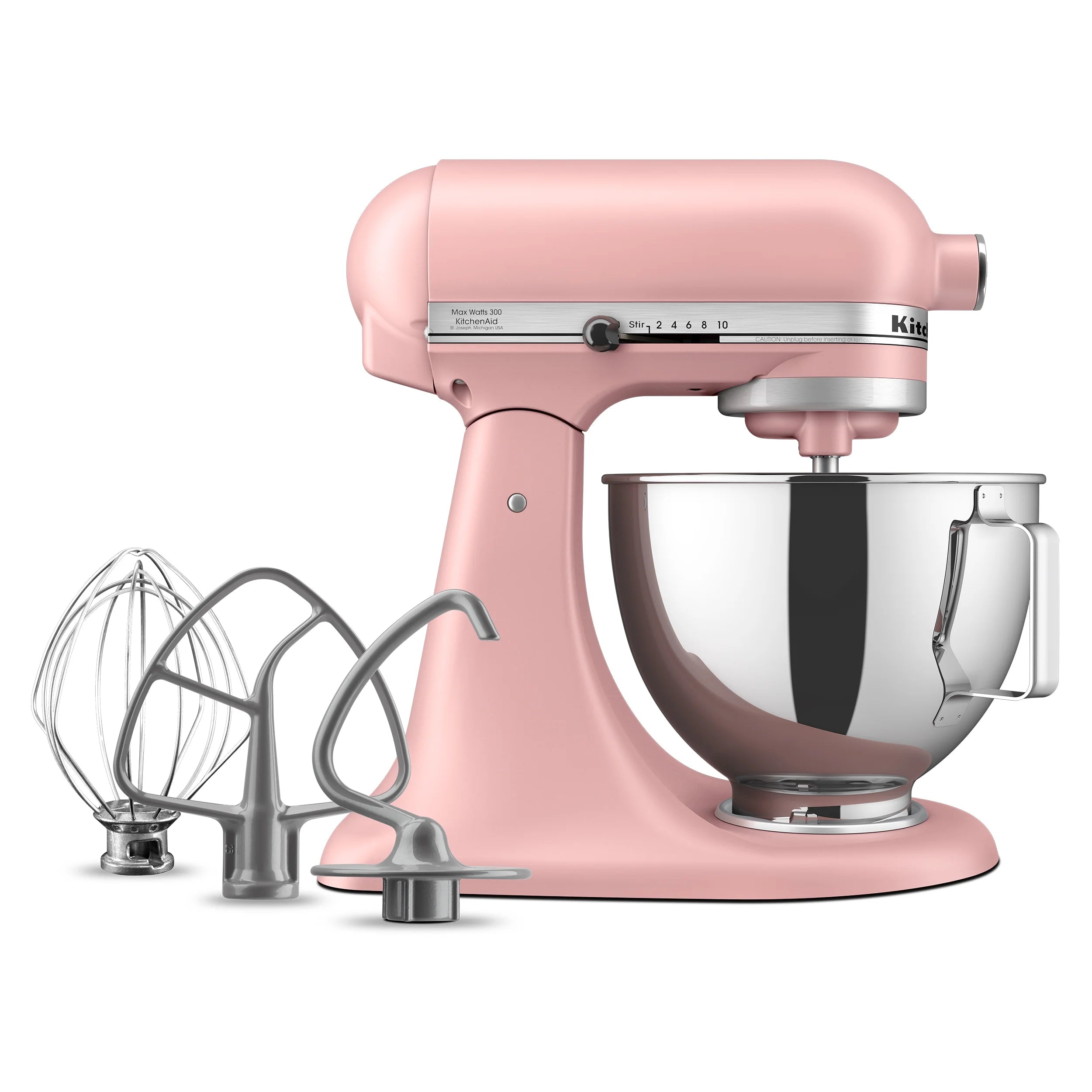 KitchenAid Deluxe Series 4.5 Quart Tilt-Head Stand Mixer with Stainless Bowl, Contour Silver, KSM97CU