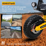 Off Road Electric Scooter for Adults, 1200W Motor Fast E Scooter, Up to 28MPH Top Speed & 20Miles Long Range, 11" Off-Road Tires, 330lbs MAX Load, Foldable