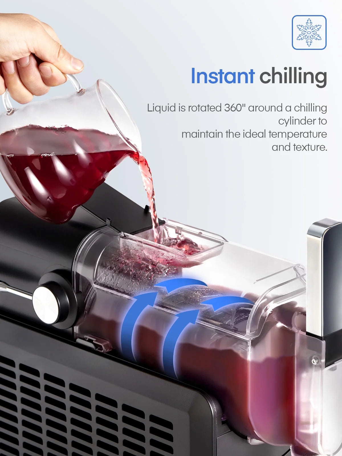 5-in-1 Slushie Machine, No Ice Needed, 15 Min Slushy Machine for Home with Self-Cleaning, Professional Frozen Drink Maker, 5 Preset Programs, Frozen Margaritas, Frapp��s, Milkshakes, and More, FOHERE