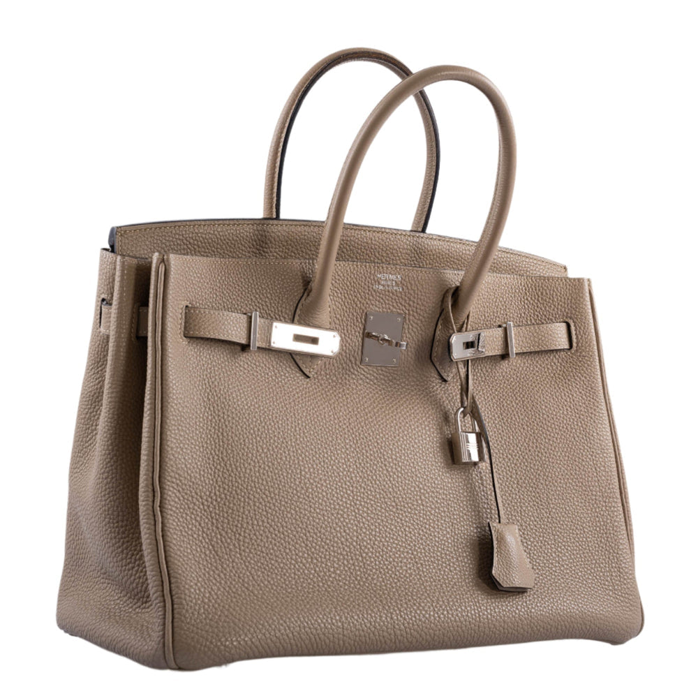Hermes Birkin 35 Gris Tourterelle Togo with Palladium Hardware