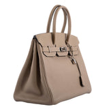 Hermes Birkin 35 Gris Tourterelle Togo with Palladium Hardware