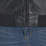 Men's Black Real sheepskin Bomber Leather Jacket