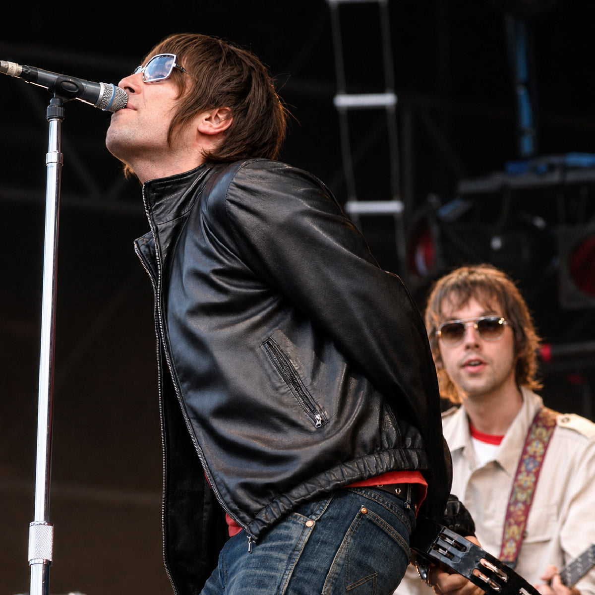 Liam Gallagher Black Leather Jacket