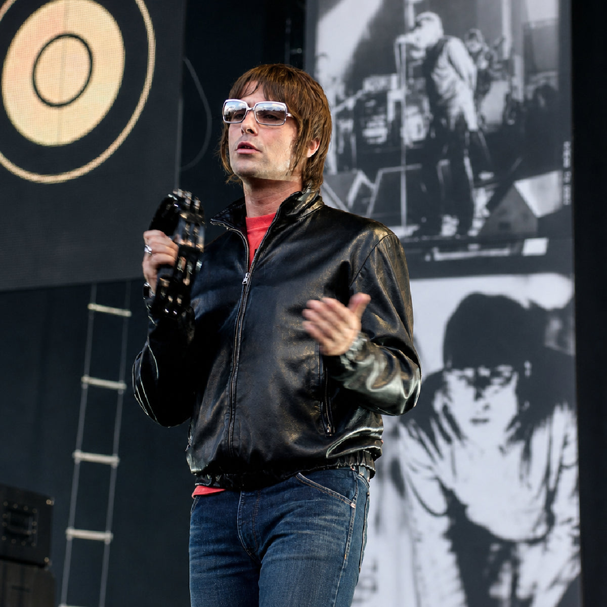 Liam Gallagher Black Leather Jacket