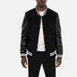 Mens Black Wool Varsity Jacket