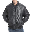 Men's Black Real sheepskin Bomber Leather Jacket